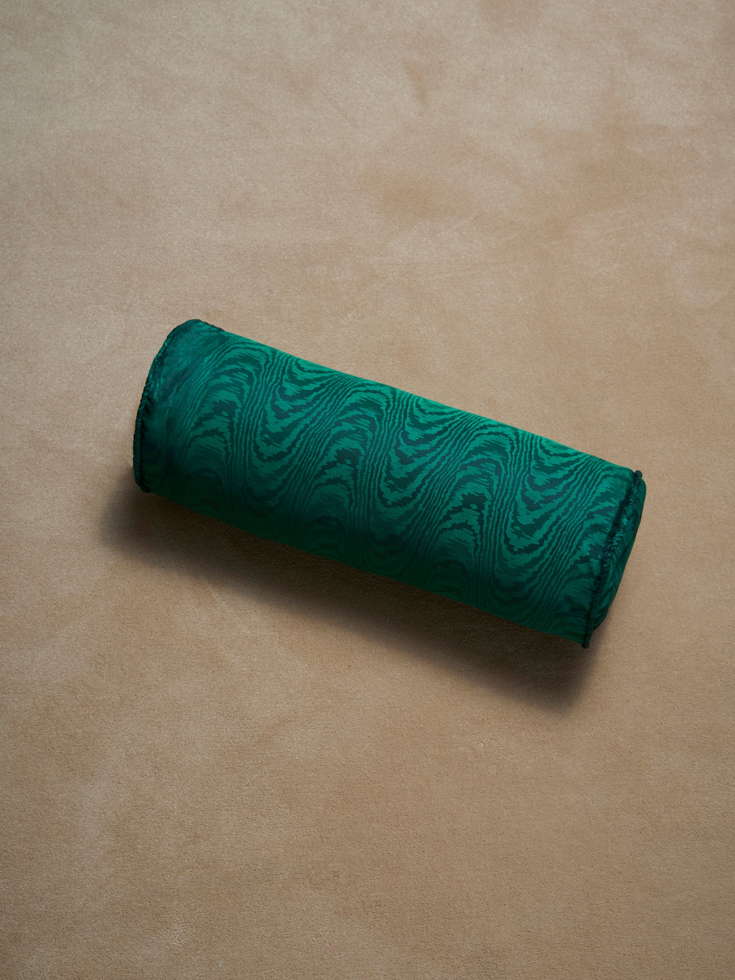 BOLSTER - MOIRÉ TISSÉ - BANKER'S LAMP GREEN