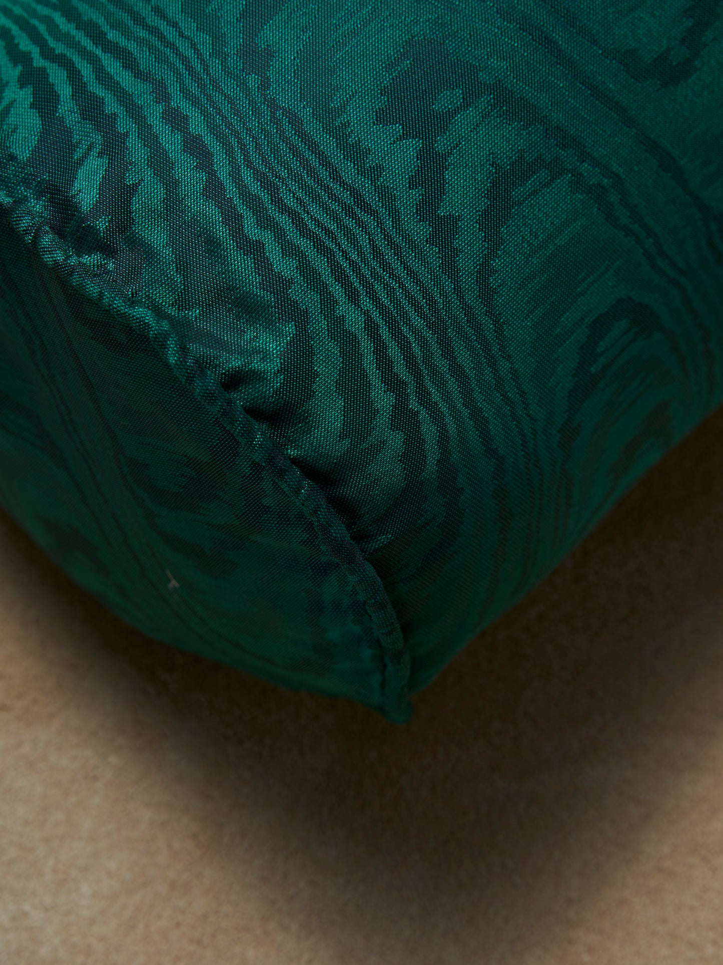 BOLSTER - MOIRÉ TISSÉ - BANKER'S LAMP GREEN