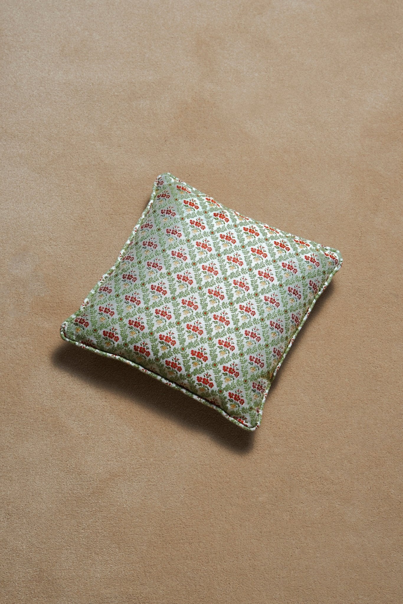 PIPED CUSHION - BRANT'S TRELLIS - CC Moulton