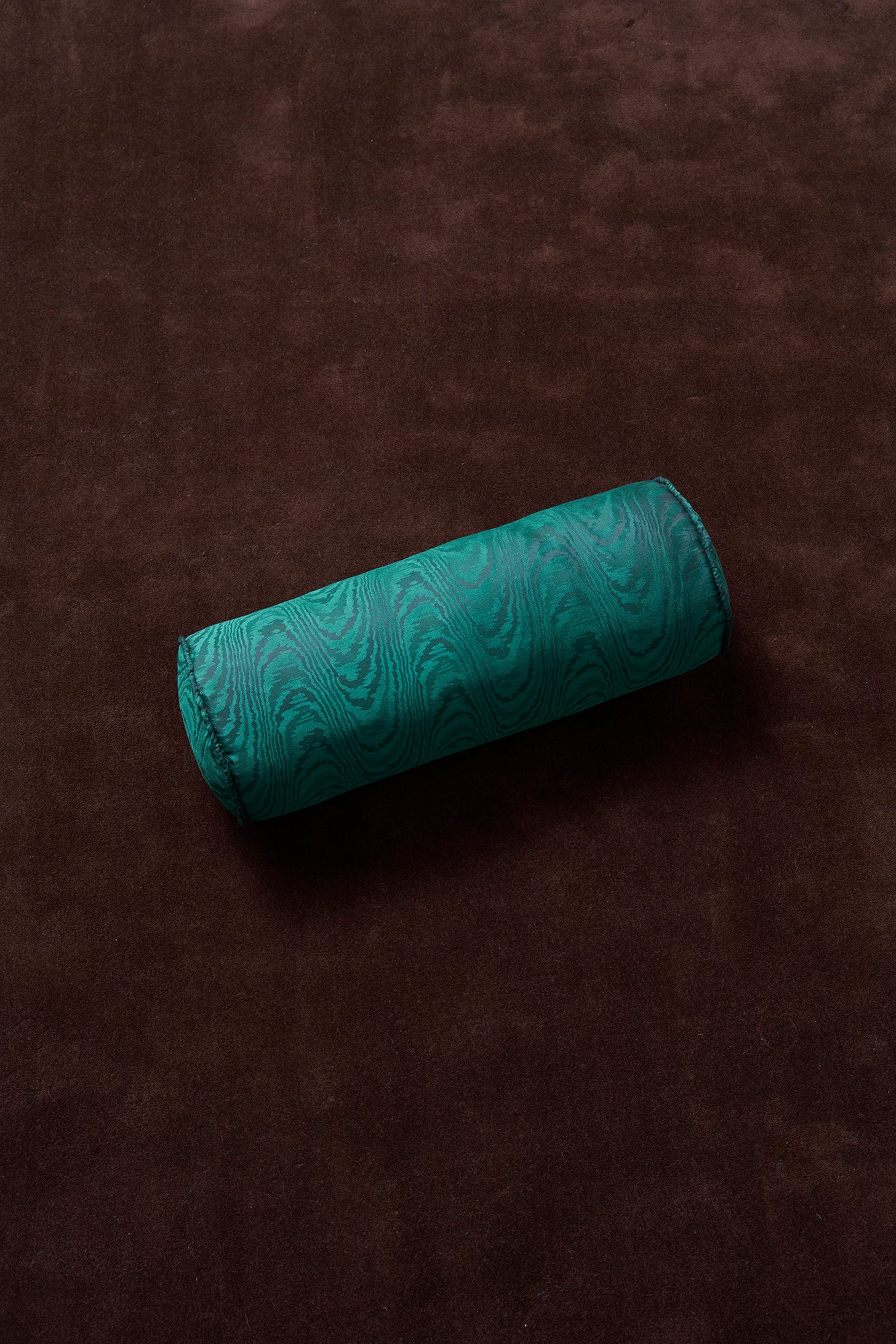 BOLSTER - MOIRÉ TISSÉ - BANKER'S LAMP GREEN