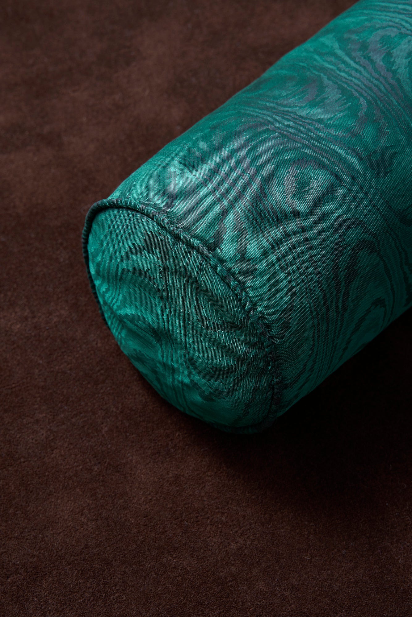 BOLSTER - MOIRÉ TISSÉ - BANKER'S LAMP GREEN
