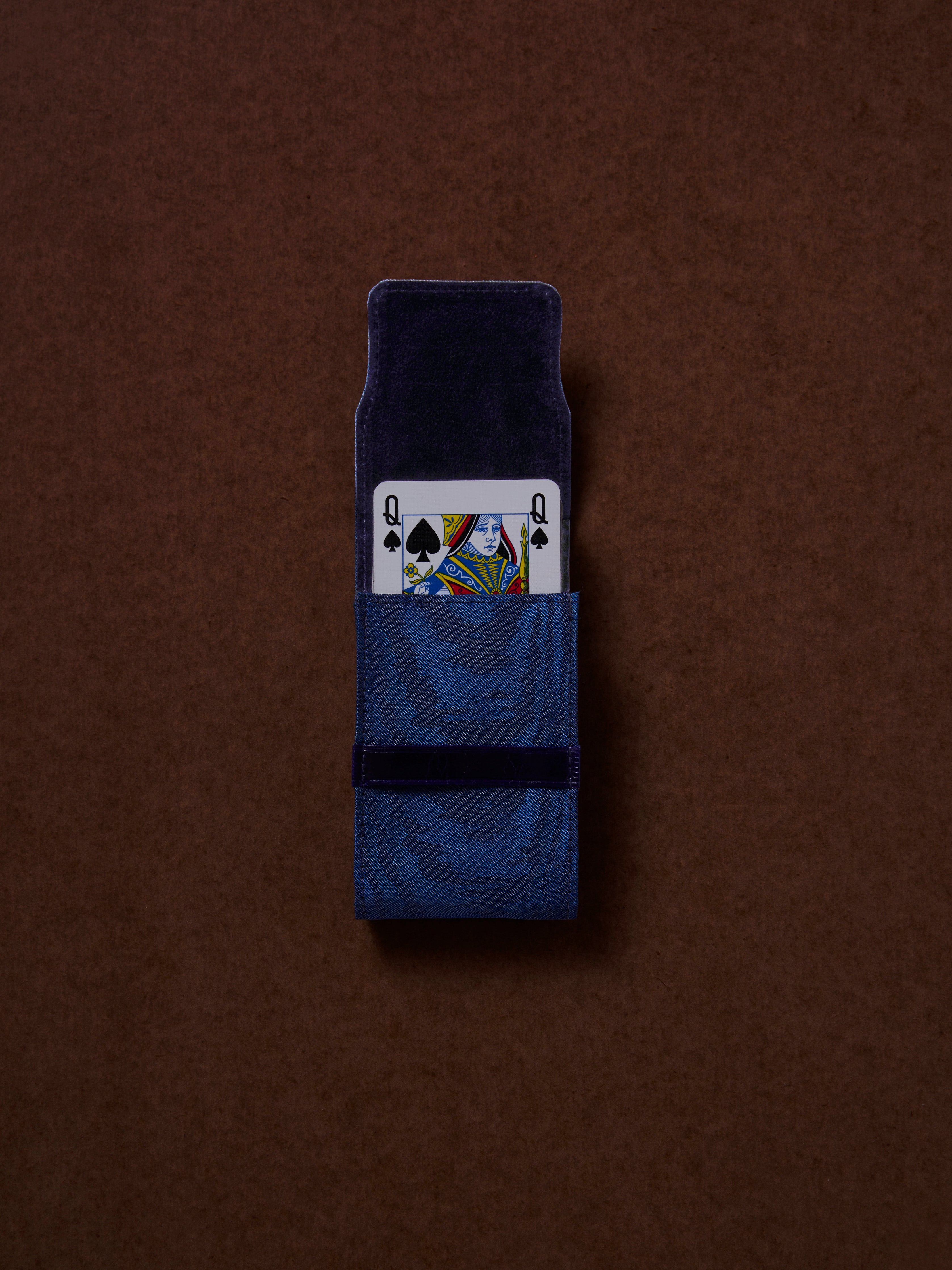 the card sleeve - moirè tissè - sapphire