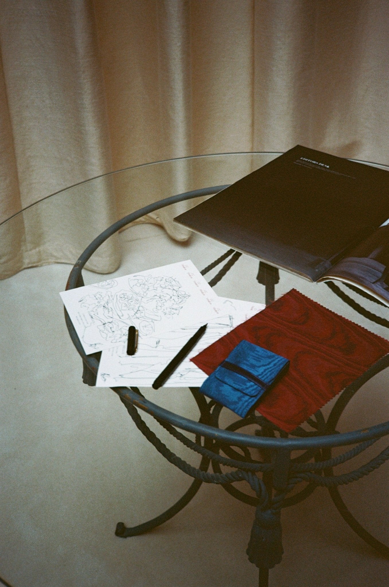 the card sleeve - moirè tissè - sapphire - CC Moulton