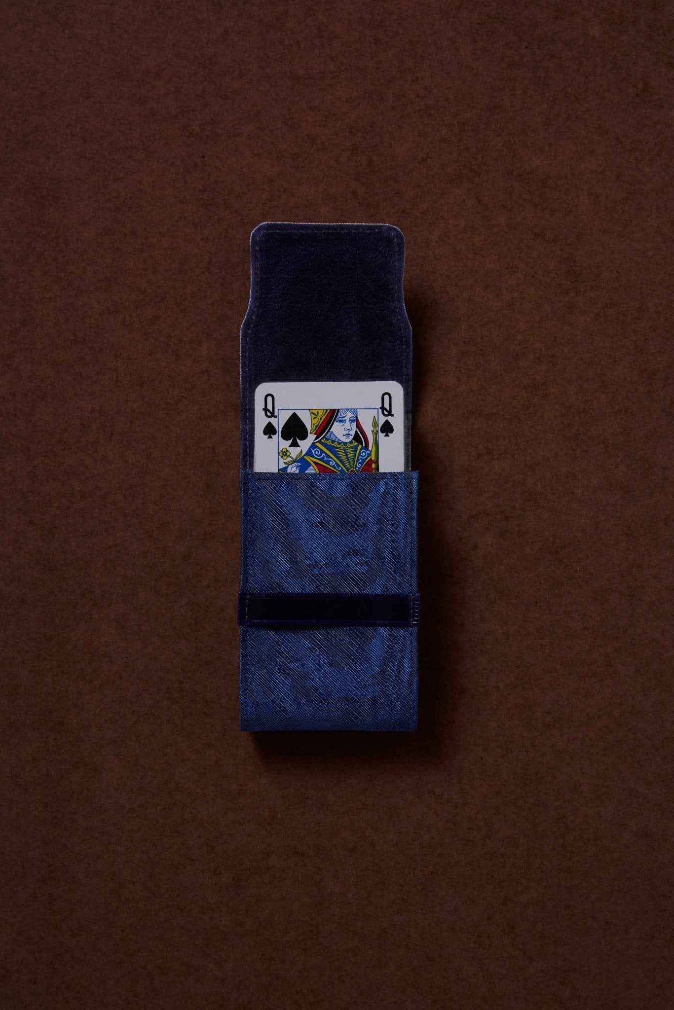 the card sleeve - moiré tissé - sapphire