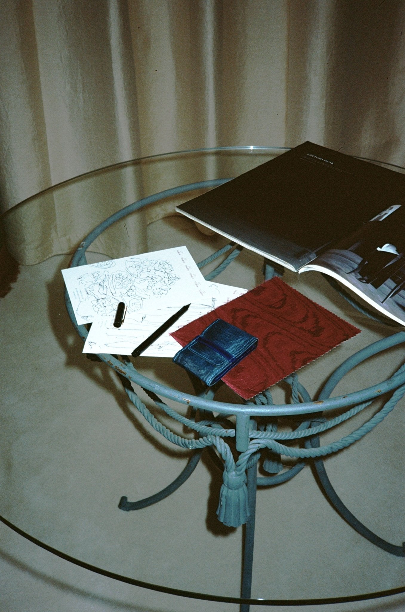 the card sleeve - moirè tissè - sapphire - CC Moulton