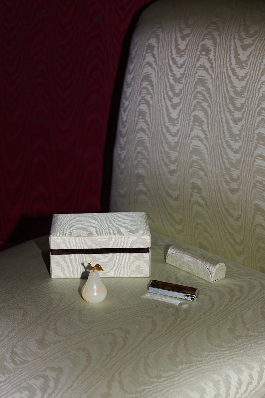 the jewellery case - moirè - Nina's mint - CC Moulton